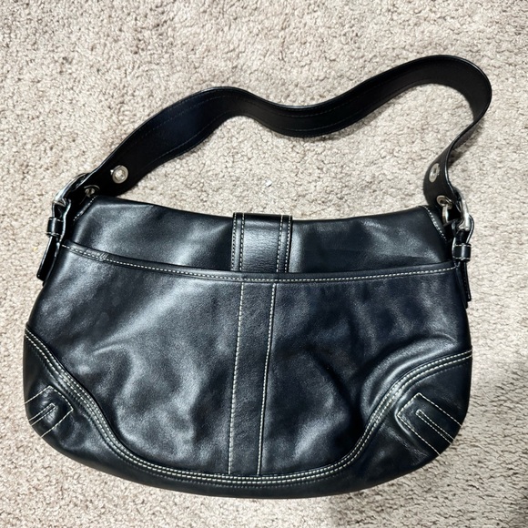 Coach Black Leather Shoulder Bag - Picture 2 of 8